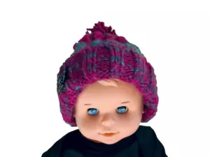 R-SPEKT Dětský kulich MAXI PomPom beanie modrovínový