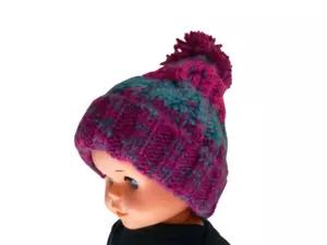 R-SPEKT Dětský kulich MAXI PomPom beanie modrovínový