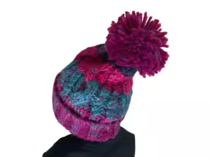 R-SPEKT Dětský kulich MAXI PomPom beanie modrovínový