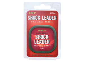 ESP Shock Leader 35lb 0,36mm 25m Dark Green VÝPRODEJ