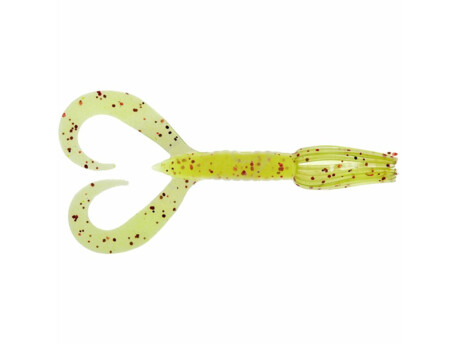 Keitech: Little Spider 3" 7,6cm 1,7g Chartreuse Red Flake 8ks