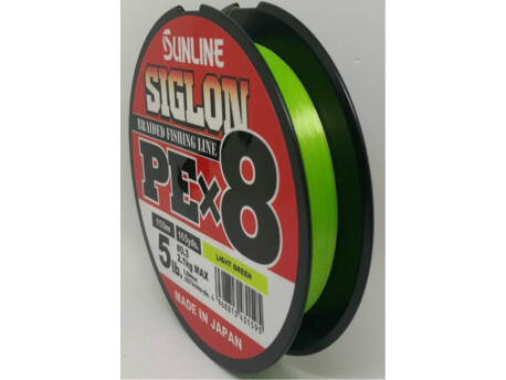 SUNLINE šňůra SIGLON PEx8 Light green 150m