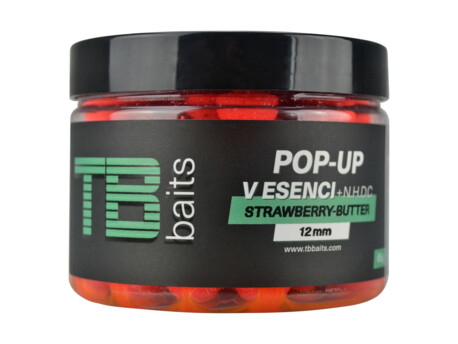 TB Baits Plovoucí Boilie Pop-Up Strawberry Butter + NHDC 65 g