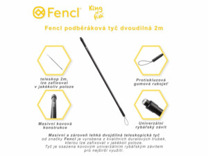 FENCL podběráková tyč dvoudílná 2 m