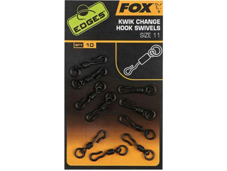 Fox Obratlík Edges Kwik Change Hook Swivels Vel.10