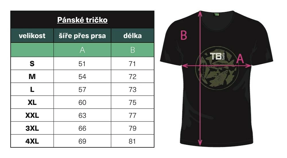 TB Baits Tričko Vintage Black