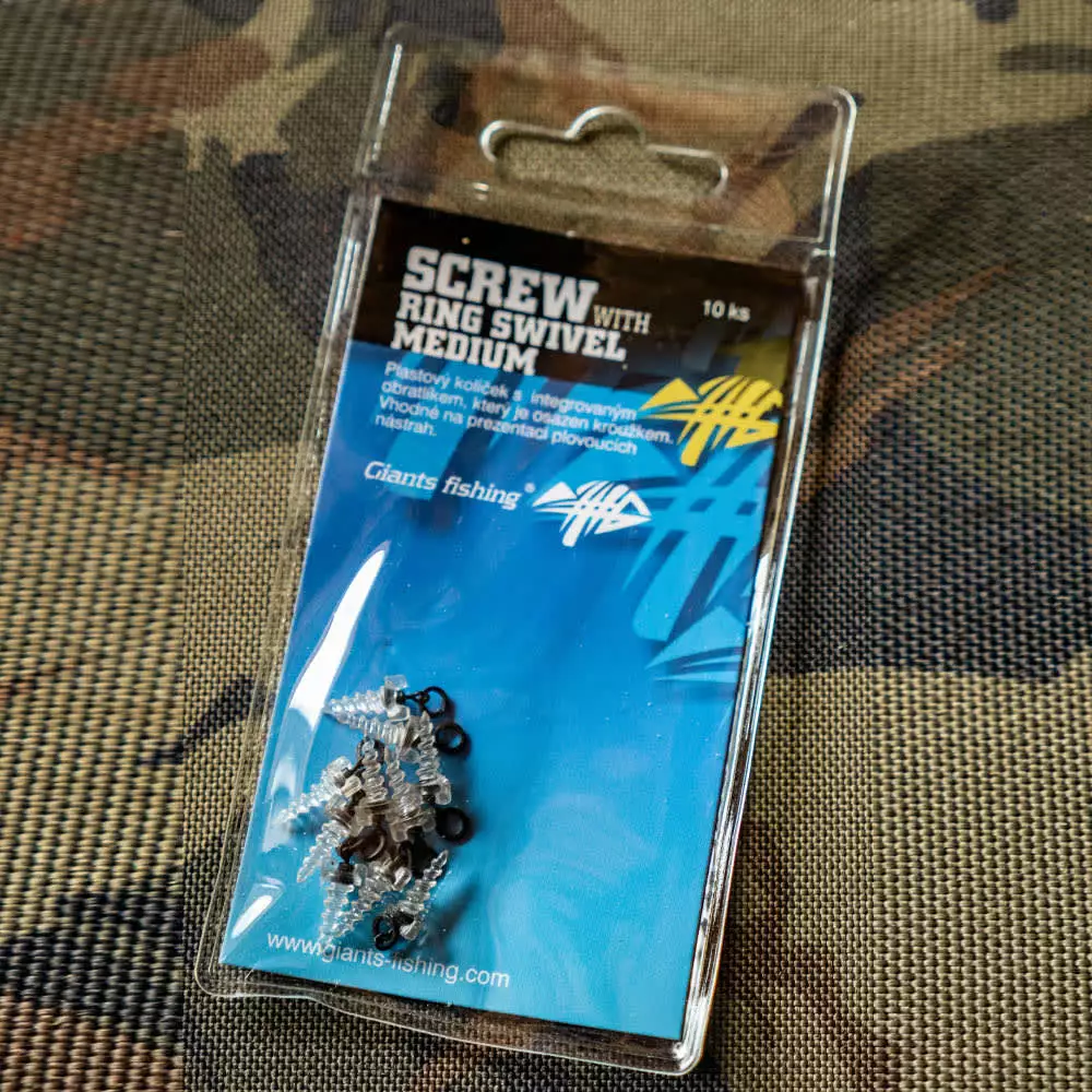 Giants fishing Kolíček s obratlíkem a kroužkem Screw with Ring Swivel