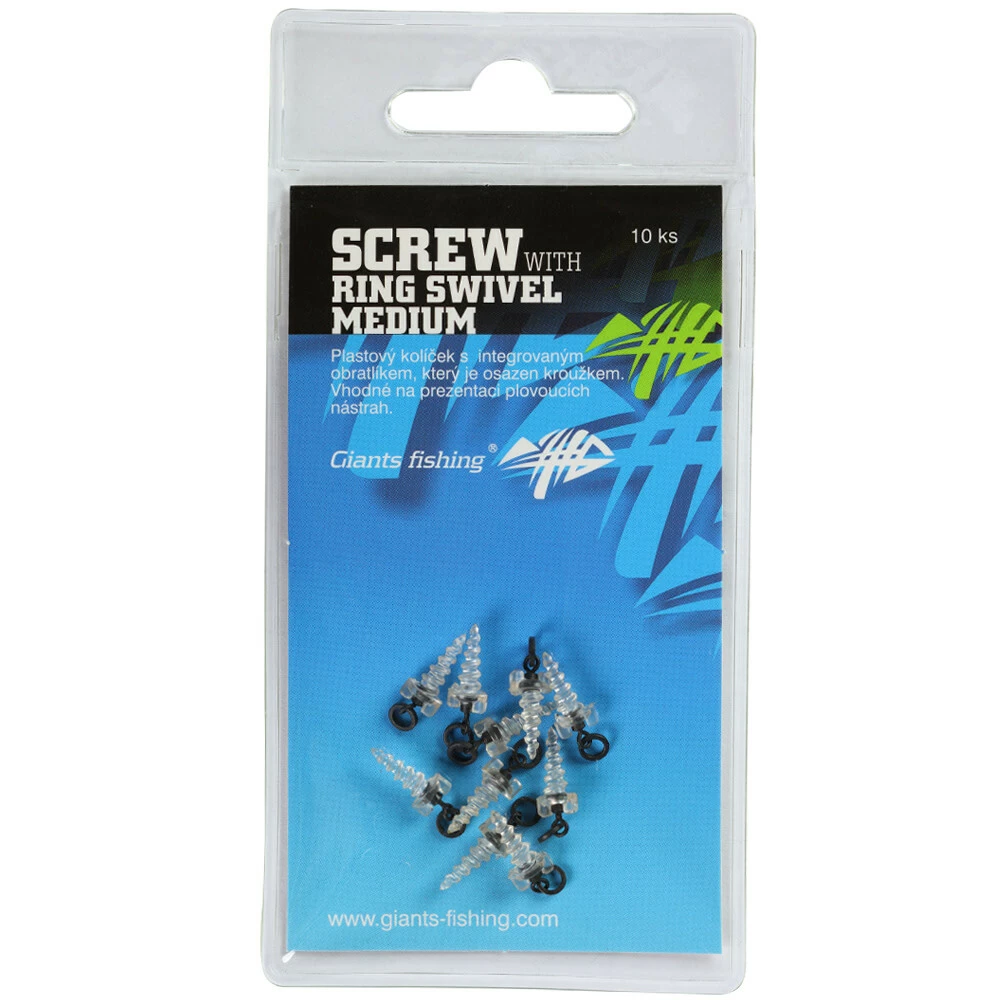 Giants fishing Kolíček s obratlíkem a kroužkem Screw with Ring Swivel