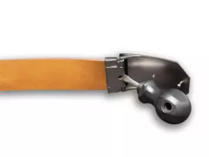 Kožený opasek RYBÁŘI - 40 mm - HNĚDÝ - zkosená