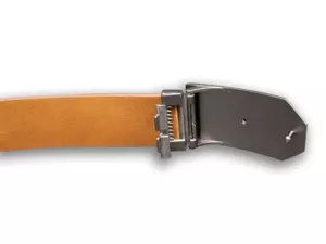 Kožený opasek RYBÁŘI - 40 mm - HNĚDÝ - zkosená