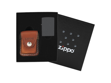 Dárková kazeta Zippo s hnědým pouzdrem