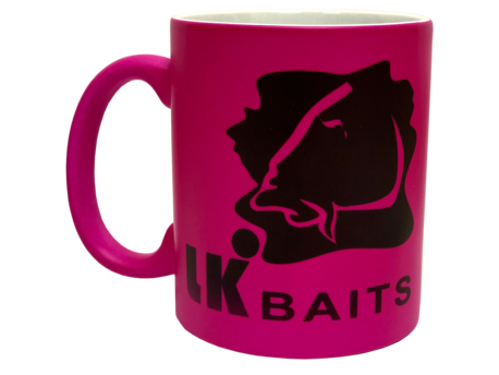 LK Baits hrnek neonová růžová černé logo
