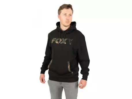 FOX Mikina Light Weight BLACK/CAMO PRINT PULLOVER VÝPRODEJ