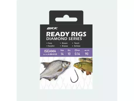BKK: Návazec Ready Rig Diamond Iseama GD Velikost 12 0,14mm 70cm 10ks