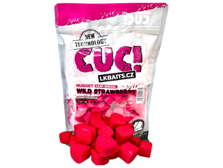 LK Baits CUC! Nugget Carp Wild Strawberry 17 mm, 1kg