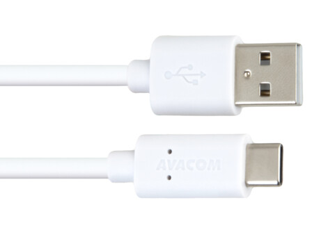 AVACOM Datový a nabíjecí kabel USB - USB Type-C, 120cm, bílá