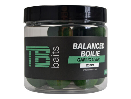 TB Baits Vyvážené Boilie Balanced + Atraktor Garlic Liver 100 g