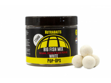 Nutrabaits pop-up - Big Fish Mix (Salmon Caviar Black Pepper) Whites 15mm