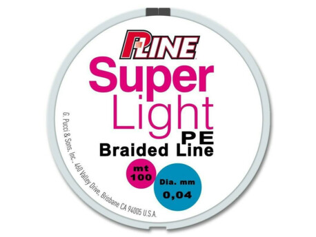 P-Line šňůra Super Light PE Braided Line 0,04mm 5,3lb 100m VÝPRODEJ