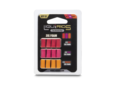 Liquirigs - Liquid Zig plovoucí pěna červená, růžová, oranžová 4+4+4ks