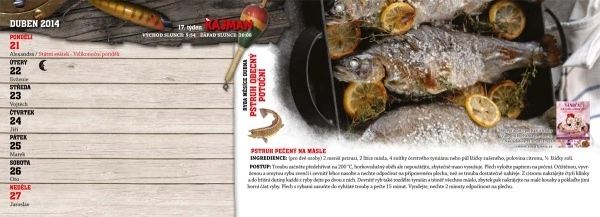 KAJMAN Rybářský kalendář 2014