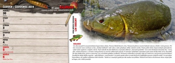 KAJMAN Rybářský kalendář 2014