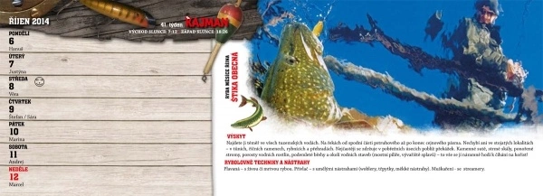 KAJMAN Rybářský kalendář 2014