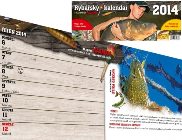 KAJMAN Rybářský kalendář 2014