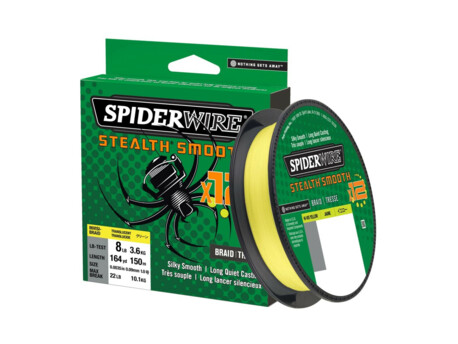 Šňůra SpiderWire Stealth Smooth12 150m HI-VIS Žlutá VÝPRODEJ