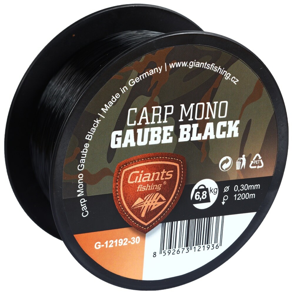 Giants fishing Vlasec Carp Mono Gaube Black