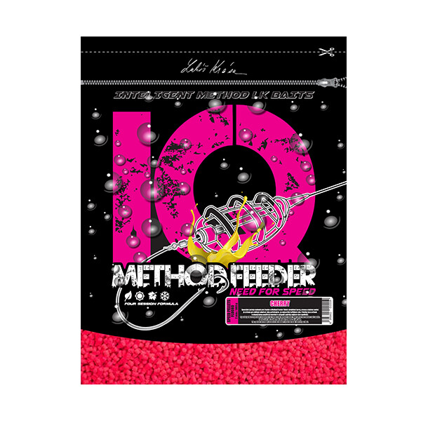 LK Baits IQ Method Feeder Speed Fluoro Pellets 600g Cherry