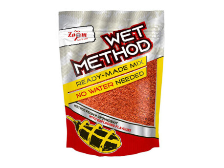 Carp Zoom Vlhčená směs Wet Method - 850 g/Jahoda-Ryba