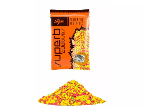 Carp Zoom SuperB additive Anglická vločka - 250 g/plovoucí/červená-žlutá-zelená