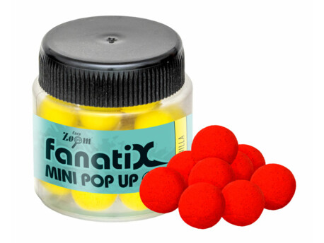 Carp Zoom Fanati-X Mini Pop Up Boilies - 25 g/10 mm/Jahoda