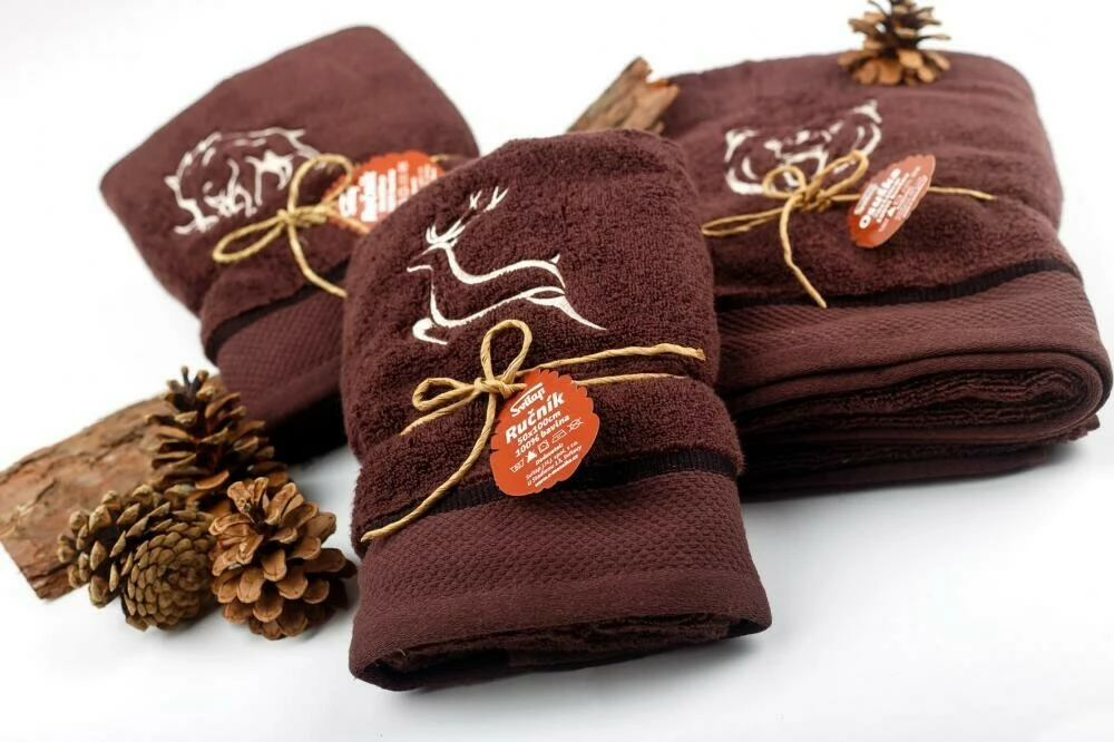 Osuška pro myslivce z mikrobavlny - 70x140 cm - MEDVĚD