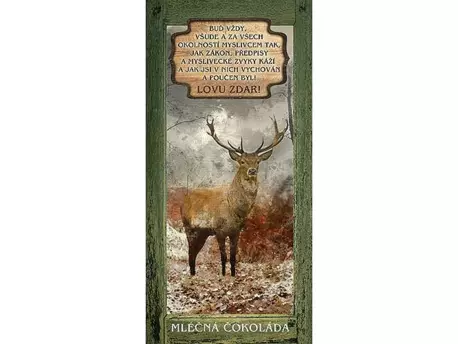 Dárková mléčná čokoláda 100 g pro myslivce