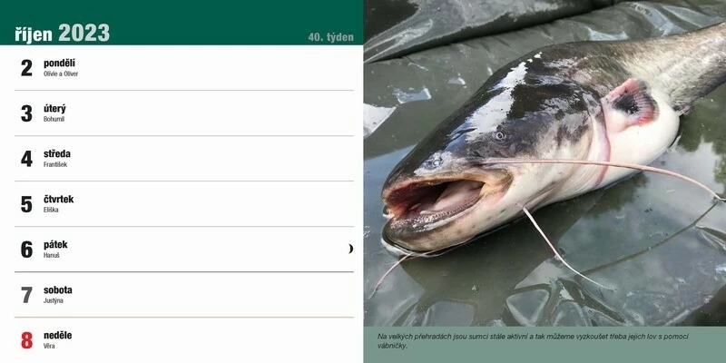 Stolní rybářský kalendář na rok 2023
