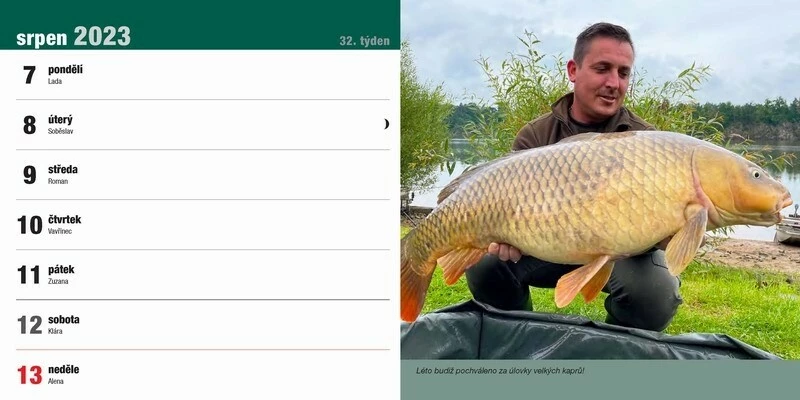 Stolní rybářský kalendář na rok 2023