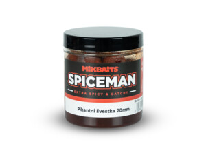 MIKBAITS Spiceman boilie v dipu 250ml - Pikantní švestka 20mm  