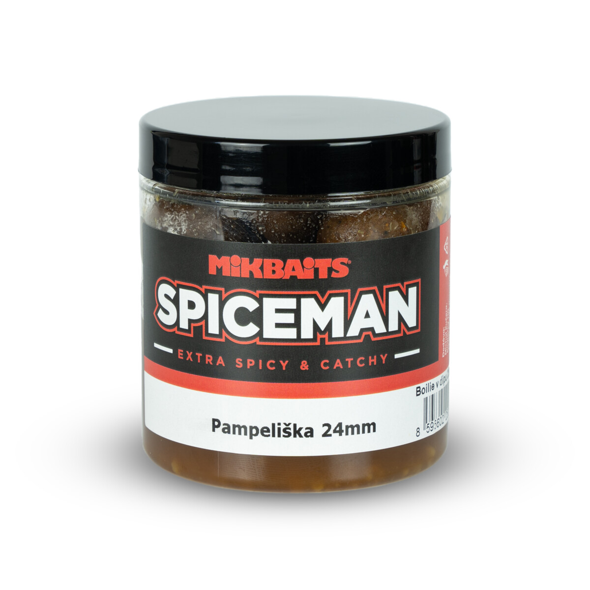 MIKBAITS Spiceman boilie v dipu 250ml - Pampeliška 24mm