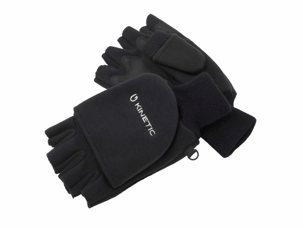 Kinetic Rukavice Wind Stop Fold Over Mitt Black VÝPRODEJ