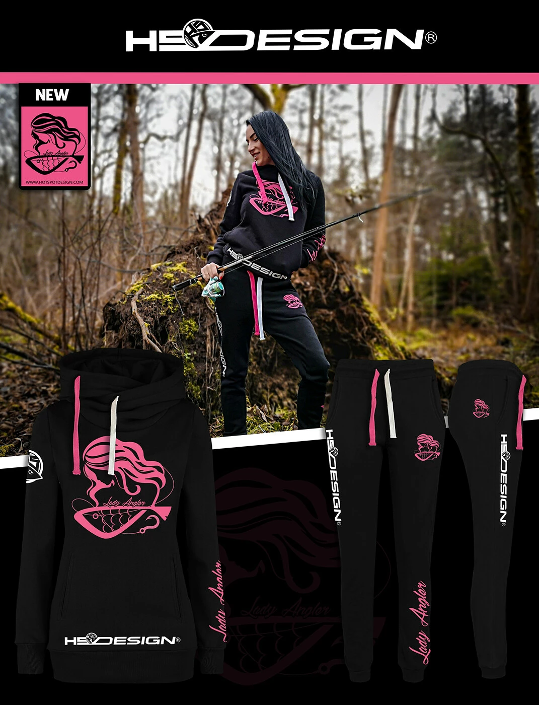 Hotspot Design Dlouhá dámská mikina LADY ANGLER vel.L VÝPRODEJ