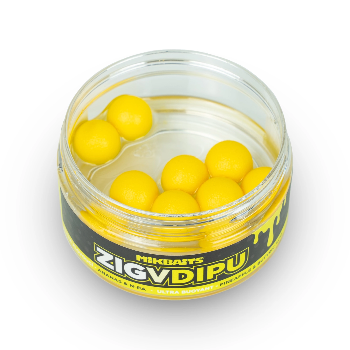 MIKBAITS Zig ultra plovoucí v dipu - Ananas N-BA 15mm