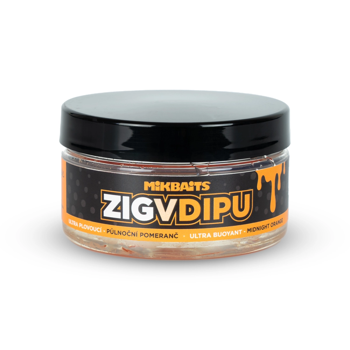 MIKBAITS Zig ultra plovoucí v dipu - Půlnoční pomeranč 15mm