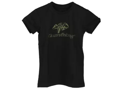 Giants fishing Tričko dětské černé maskáčové logo