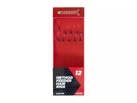 FEEDER EXPERT návazce - Návazce č.12 s vlasovým přívěsem 10ks