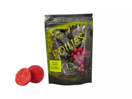 CARP SERVIS VÁCLAVÍK Mini boilies Boss2 - 150 g/12 mm/Jahoda