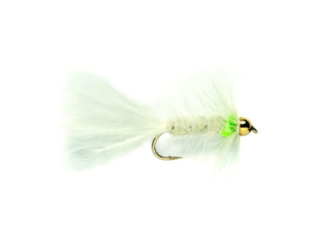 Fulling Mill WOOLLY BUGGER WHITE & GREEN (GOLD NUGGET)