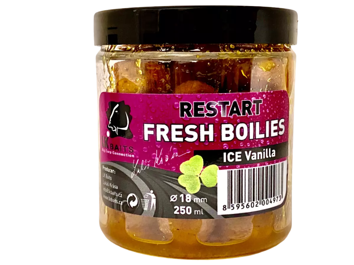 LK Baits Fresh Boilie Restart Ice Vanilla