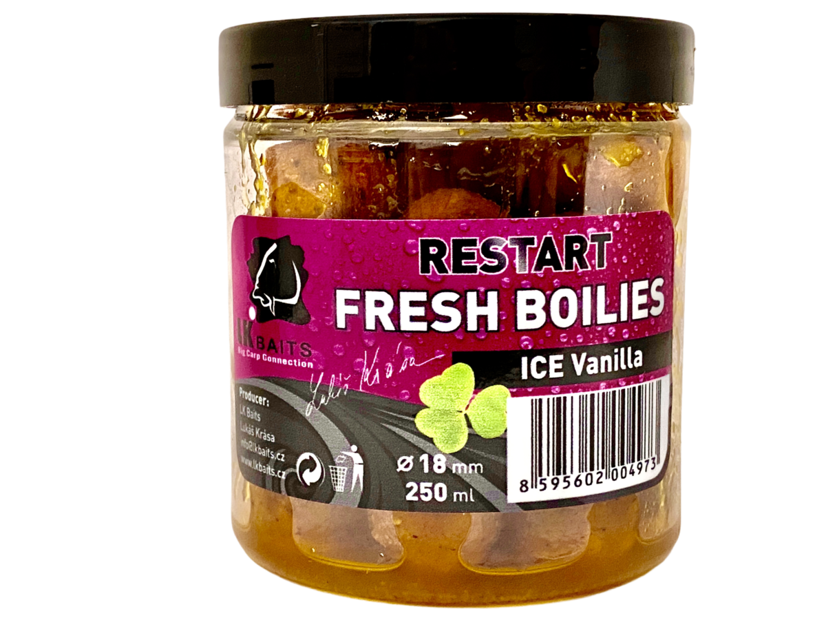 LK Baits Fresh Boilie Restart Ice Vanilla